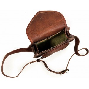 VINTAGE PETIT ™ Sac à bandoulière en cuir pour femme | Marron | 9 "-11" 